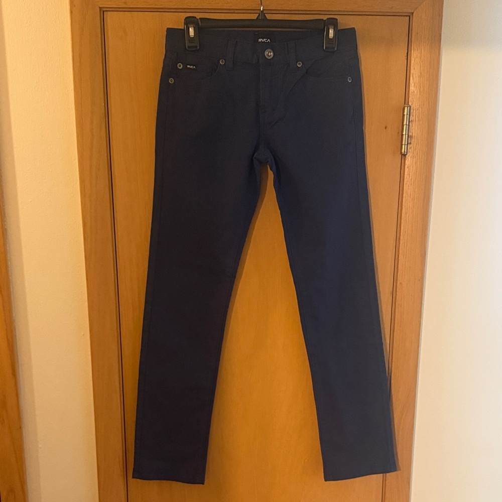 RVCA Kids Boys Daggers Pants Trousers Navy Blue Size 28